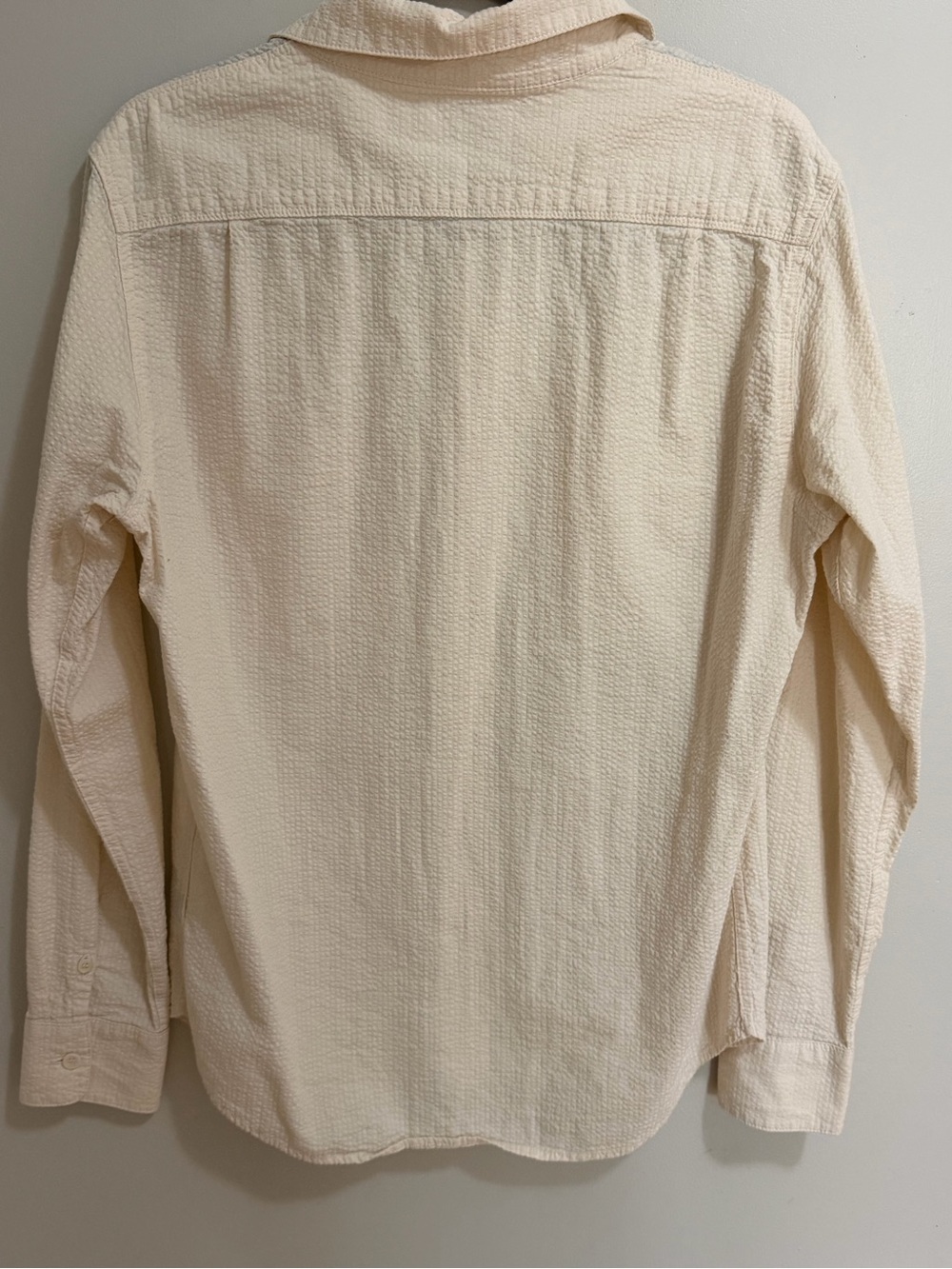 Monadic Aetna Bone Seersucker Japanese Cotton Utility Shirt Made in LA Size S - Picture 7 of 9